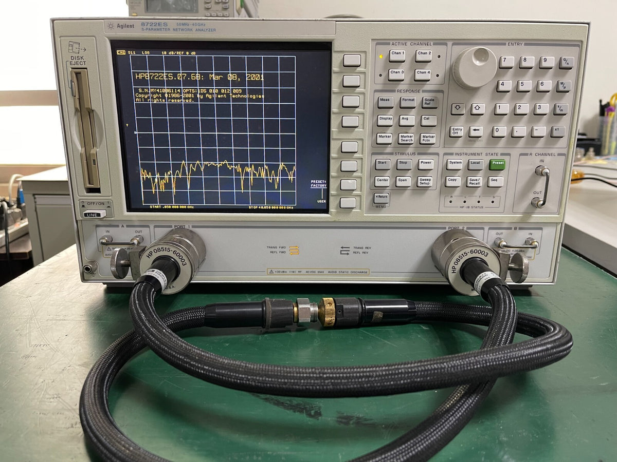 Agilent Keysight 8722ES 50MHz-40GHz Network Analyzer w/Opt.1D5/010/012/089_06114 - XG eqpt