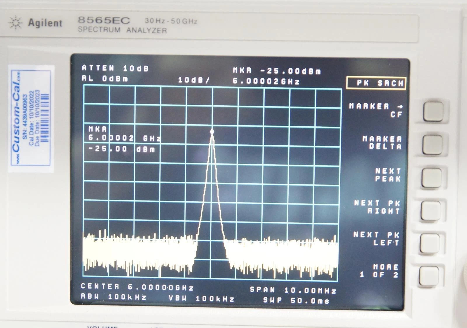 Agilent N5182A 6GHz MXG RF Vector Signal Generator OPT 006 019 099 1EM UNT UNW