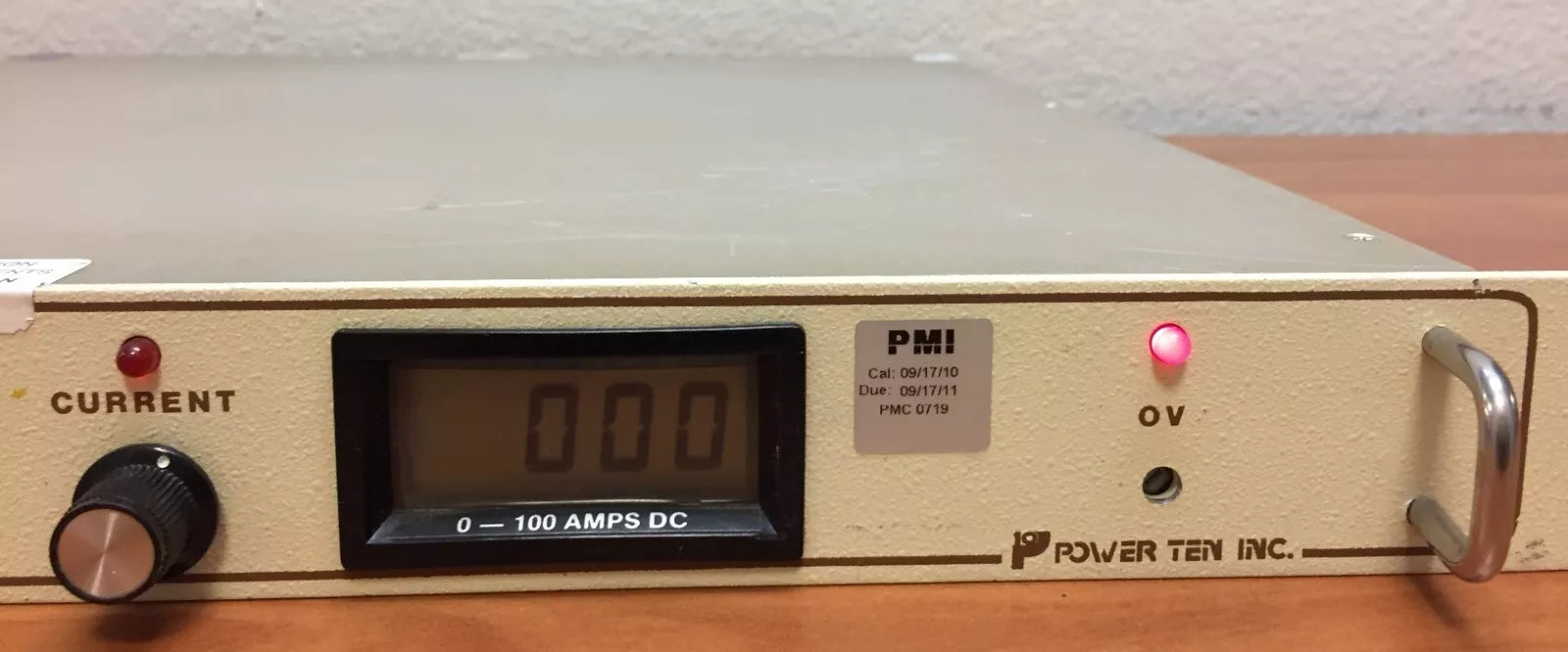 Power Ten 3300D-10100 DC Power Supply 115V, 60Hz, 0-10V DC, 0-100 AMPS