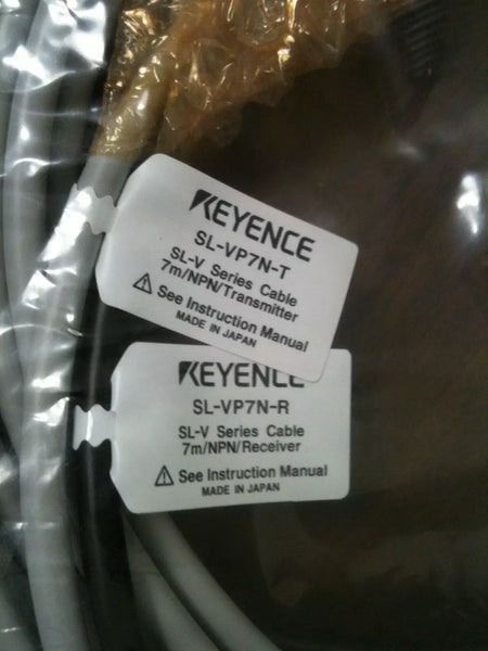 Keyence SL-VP7N-T 7M/NPN/Transmitter & SL-VP7N-R 7M/NPN/Receiver Cables 7M