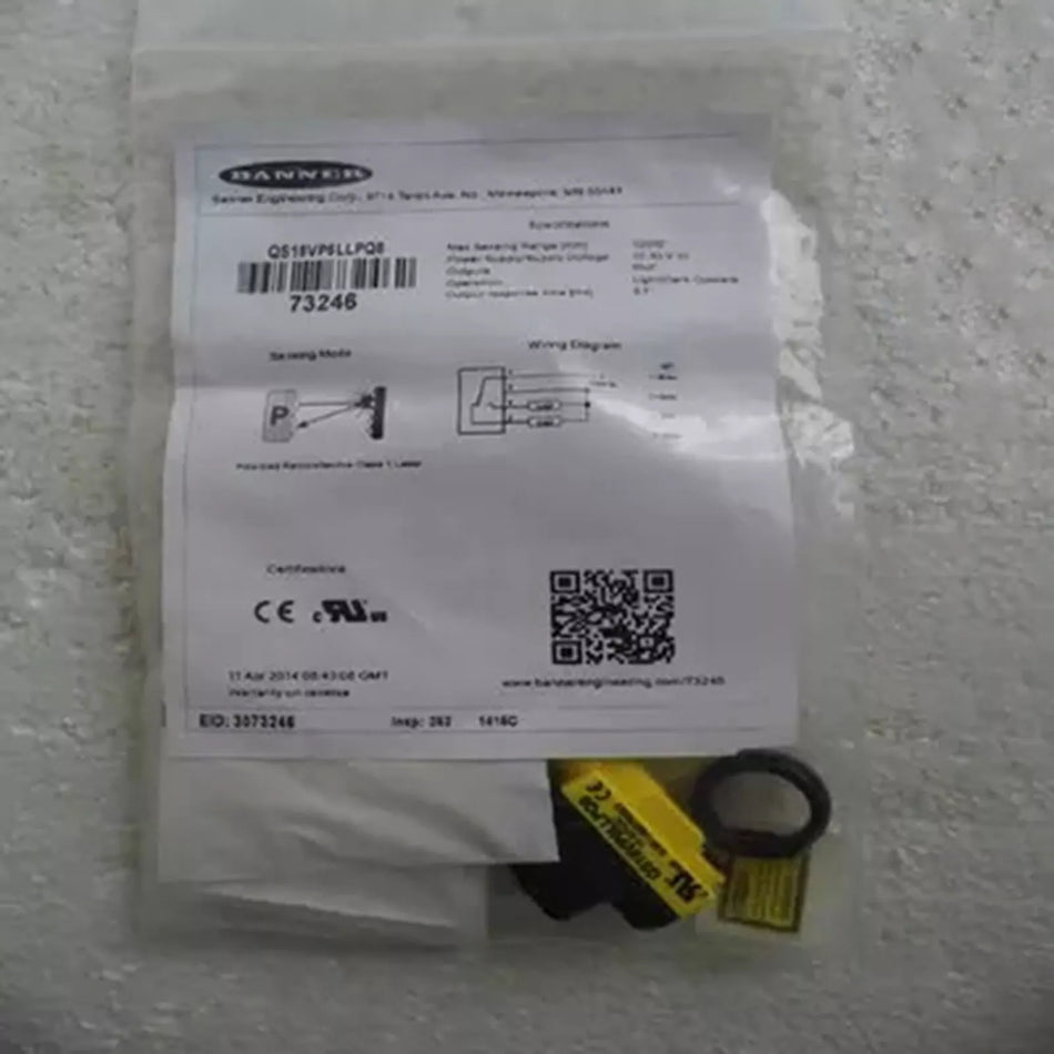 One Banner QS18VP6LLPQ8 Photoelectric Sensor with Expedited Shipping