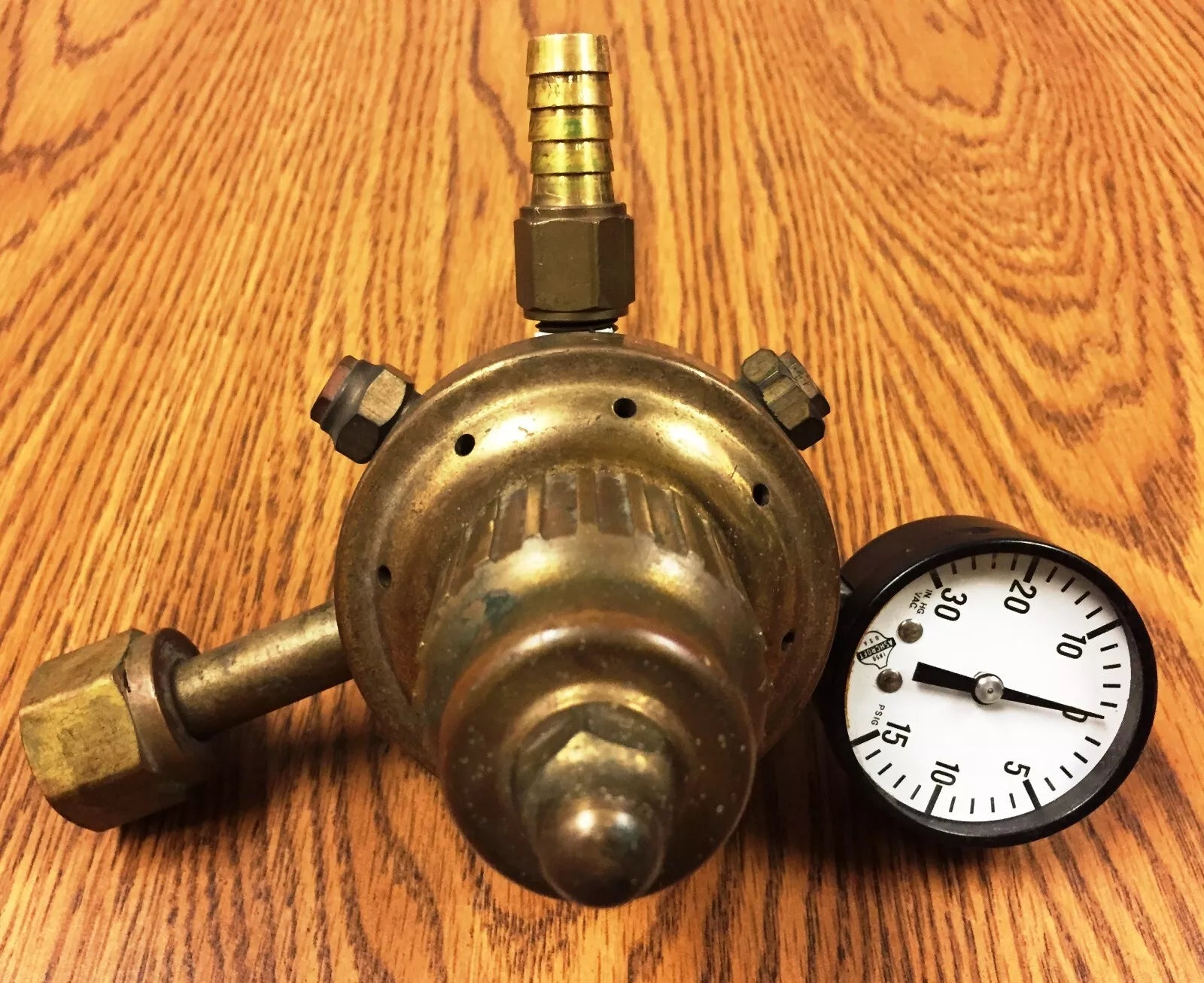 National Welding Equipment P/N 765 Hydrogen Gas Regulator with 1 Gauge