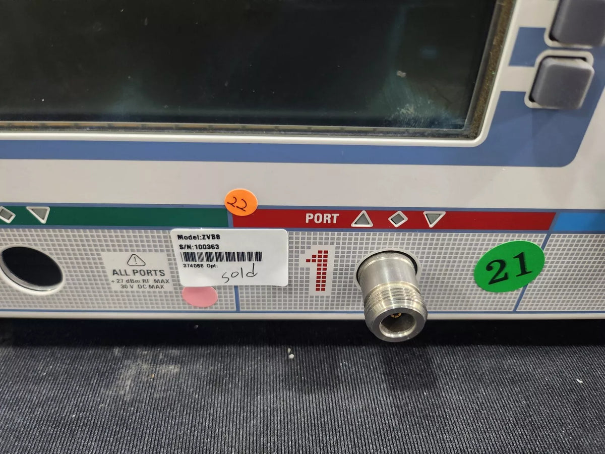 R&S ZVB8 Vector Network Analyzer 300 kHz to 8 GHz As-is (0363)