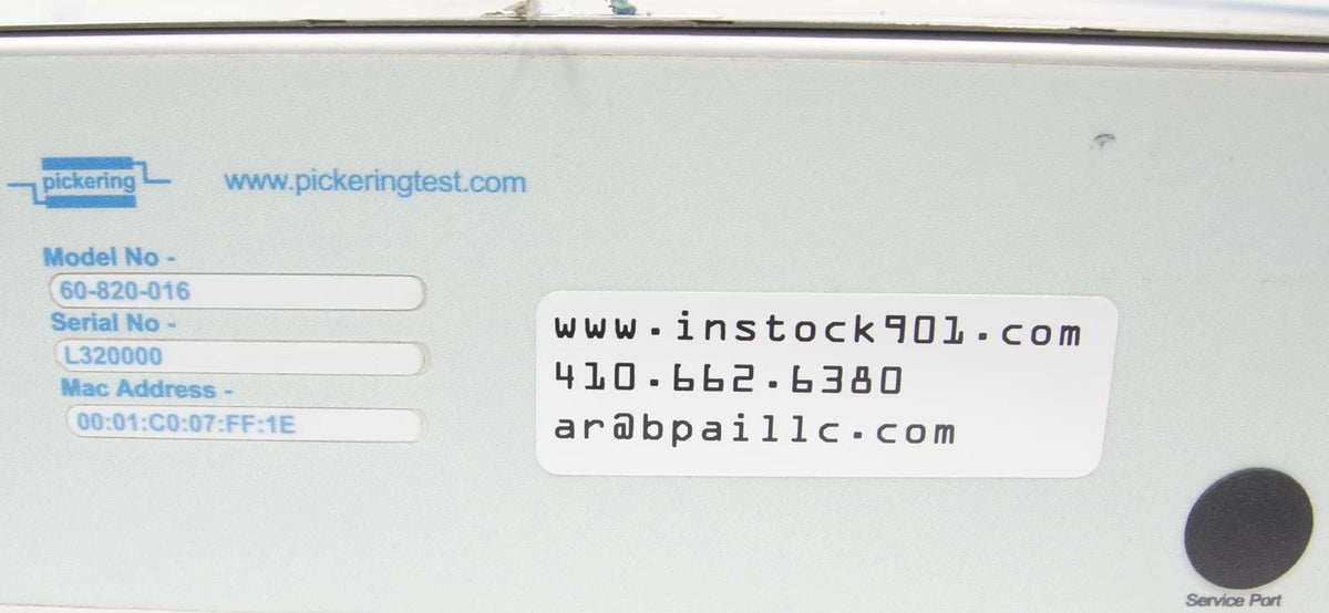 Pickering Interfaces 60-820-016 LXI Microwave Multiplexer 75Ohm 16-bank 2.5GHz