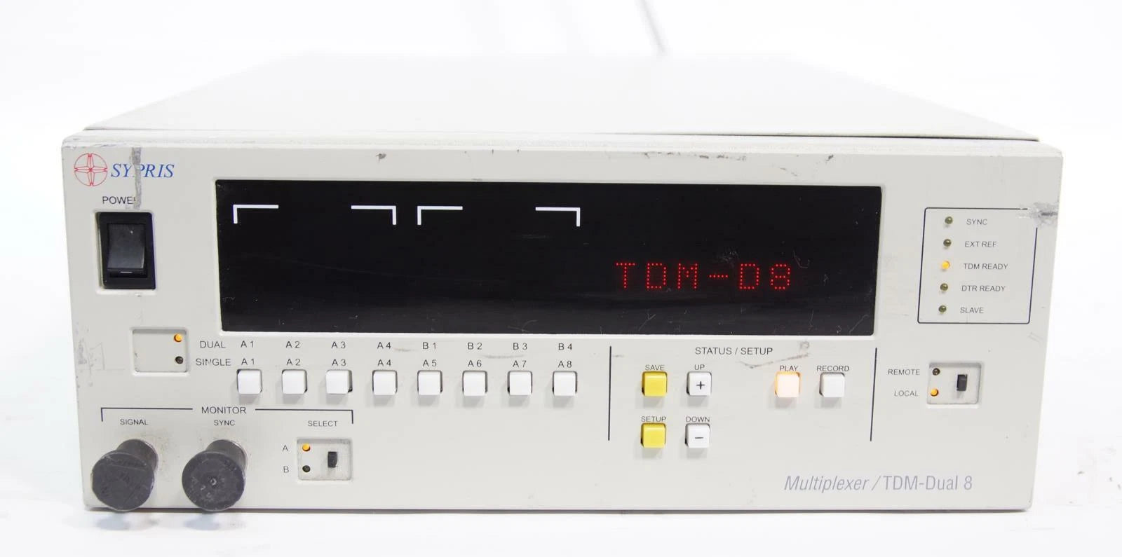Sypris Data Systems DTR-16 TDM-D8 Datatape Digital Recorder Wideband Multiplexer