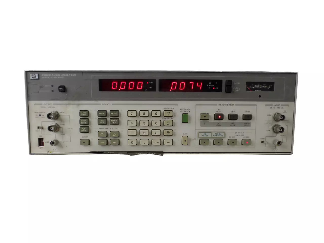 HP 8903B Audio Analyzer with Precision Measurement Capabilities