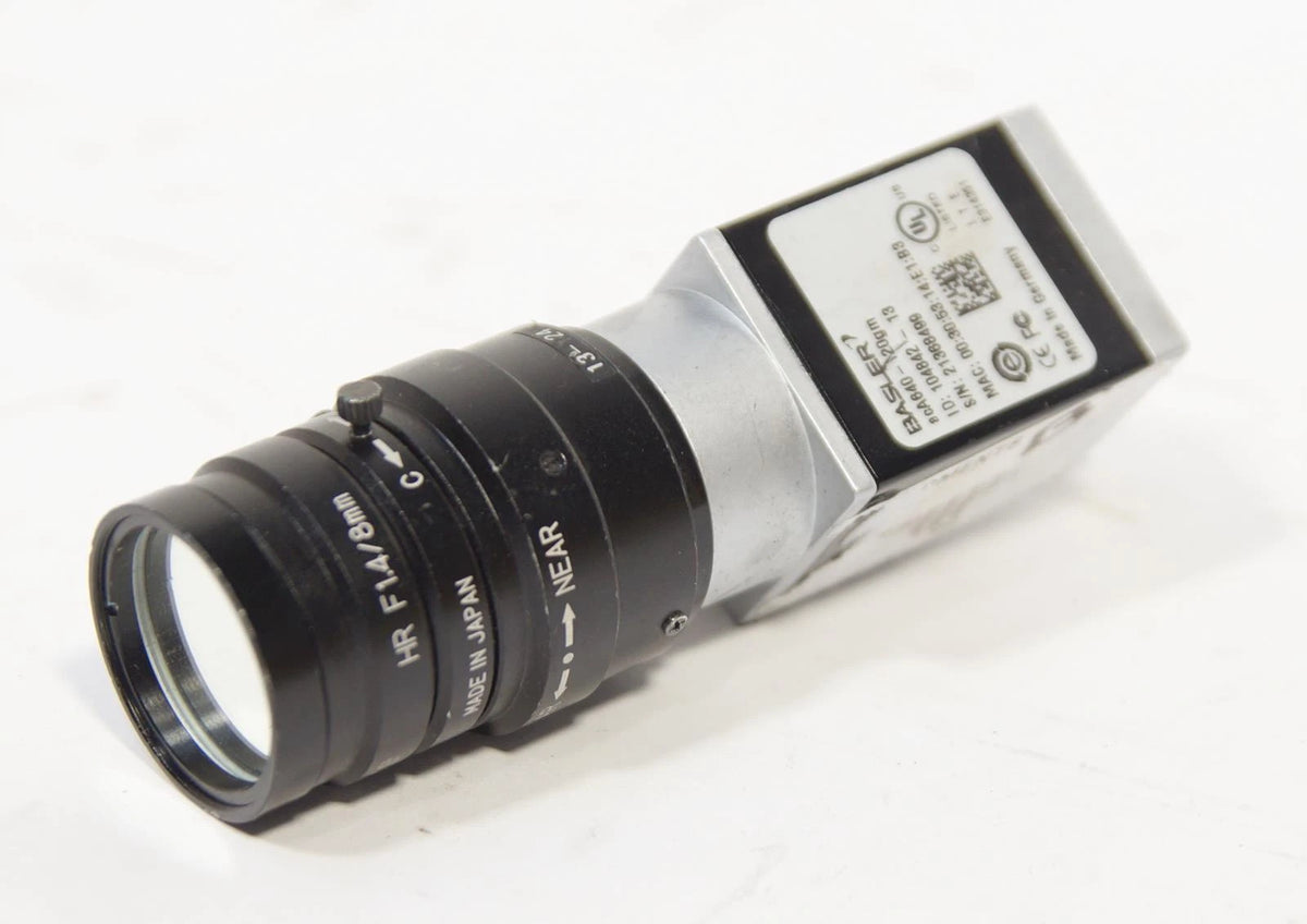 Basler acA640-120gm Industrial GigE Monochrome Camera with 8mm CS Lens