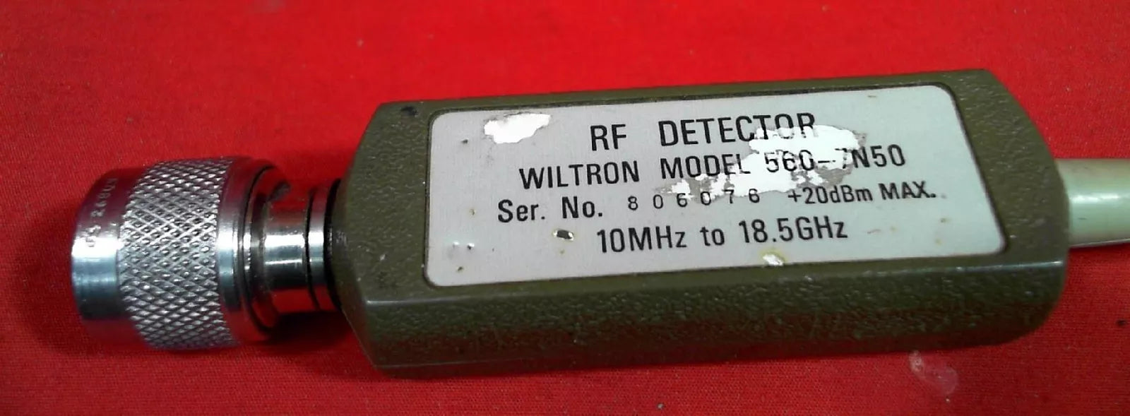Wiltron 560-7N50 RF Detector, 10 Mhz to 18 GHz 806076 - XG eqpt