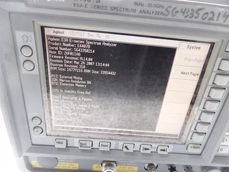 Agilent E4407B ESA-E Spectrum Analyzer 9 kHz - 26.5 GHz