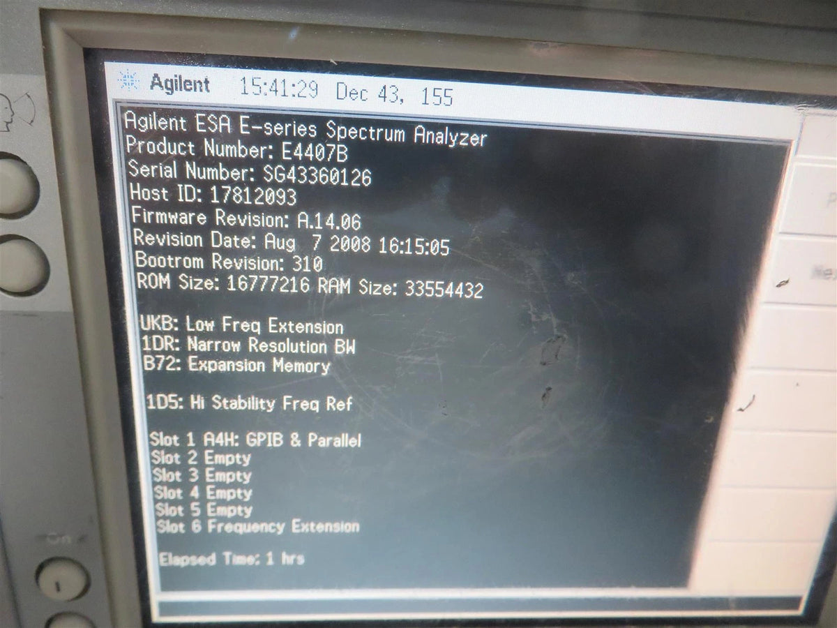 Agilent E4407B ESA-E Spectrum Analyzer 100Hz - 26.5 GHz - Free Shipping