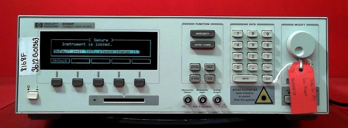 HP Agilent 8168F Tunable Laser Source 1450nm to 1590nm 3612G01563