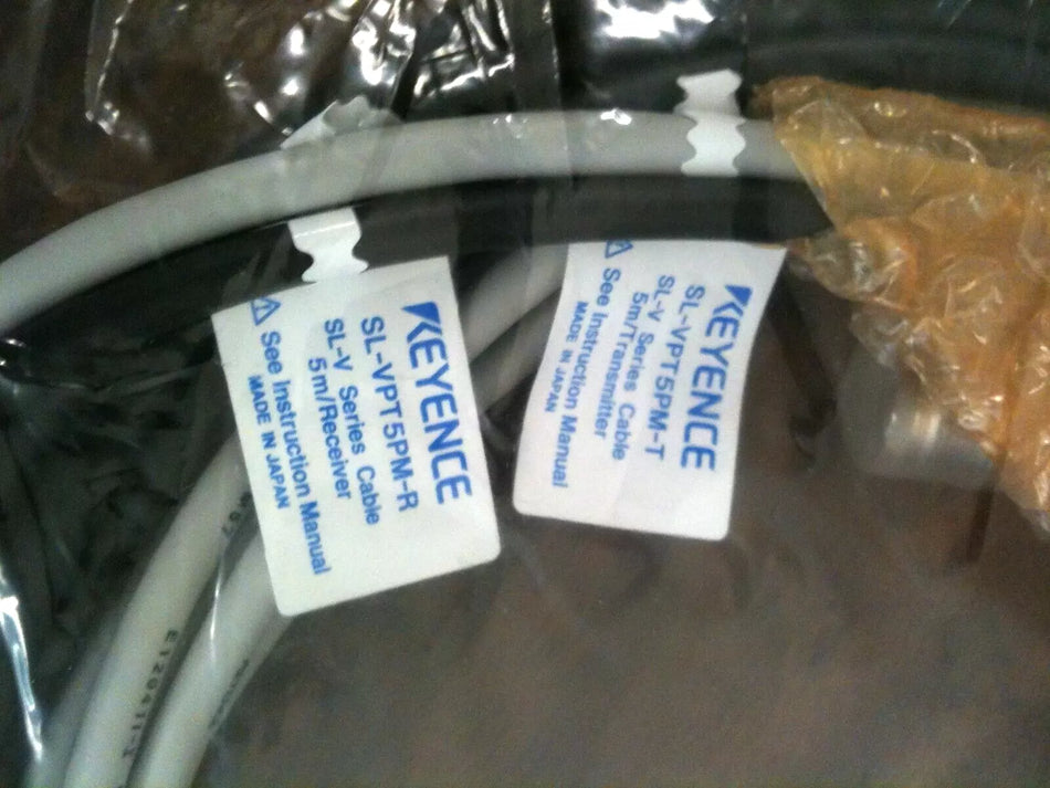 Keyence SL-VPT5PM-T 5M Transmitter & SL-VPT5PM-R 5M Receiver Cables