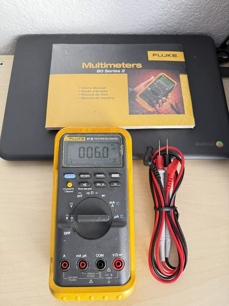 FLUKE 87 III True RMS Multimeter with Leads & Manuals - Fast Shipping