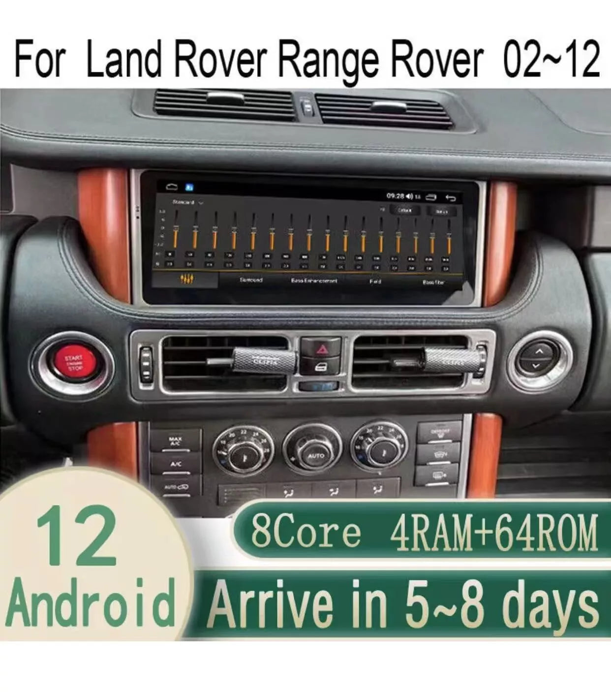 Android Navigation Car GPS Stereo Radio Carplay for Land Range Rover 2002-2012