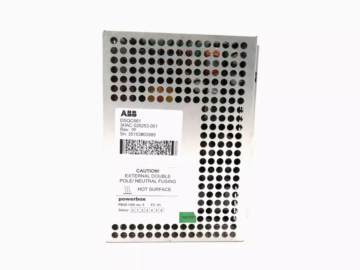 ABB DSQC661 3HAC 026253-001 REV 05 24VDC 27A Power Supply