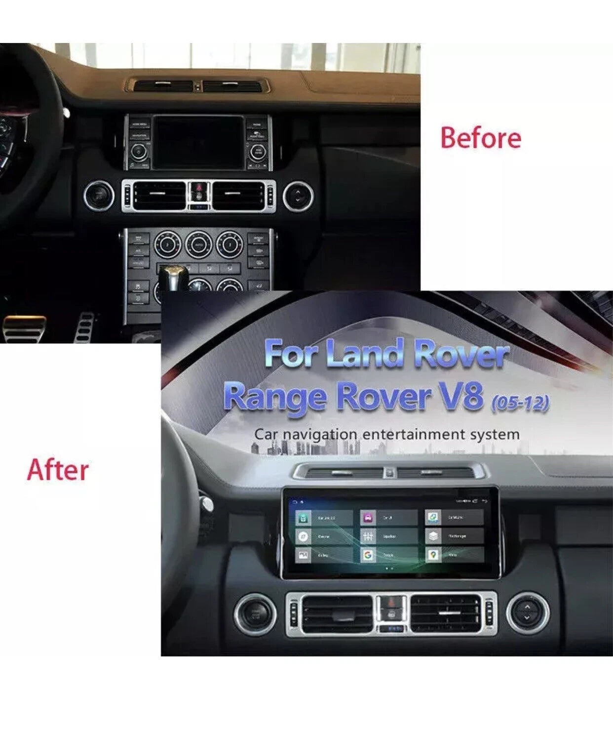 12.3" Android Navigation Car GPS Stereo Radio Wifi For Land Rover Range Rover