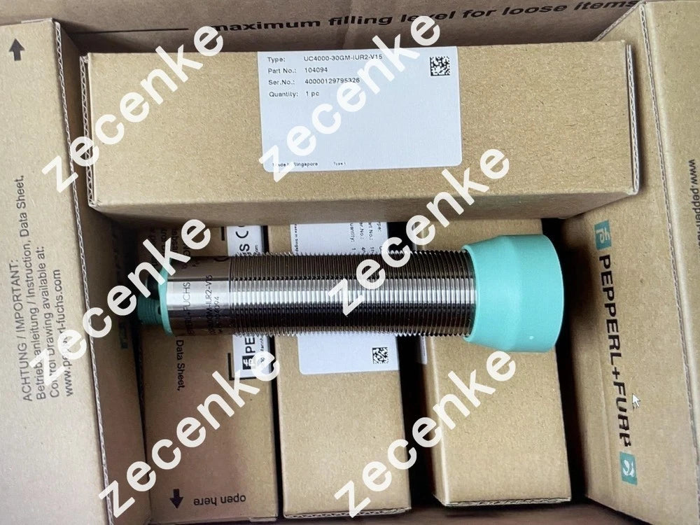 Pepperl+Fuchs UC4000-30GM-IUR2-V15 Ultrasonic Barrel-Style Proximity Sensor