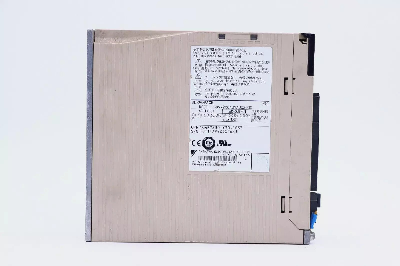 Yaskawa SGDV-2R8A01A002000 Sigma-V Series Servo Pack