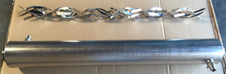 OMC B16 Jacketed SS Heat Exchanger 6 Dia X 48 OAL + 2 Spiral Blades New