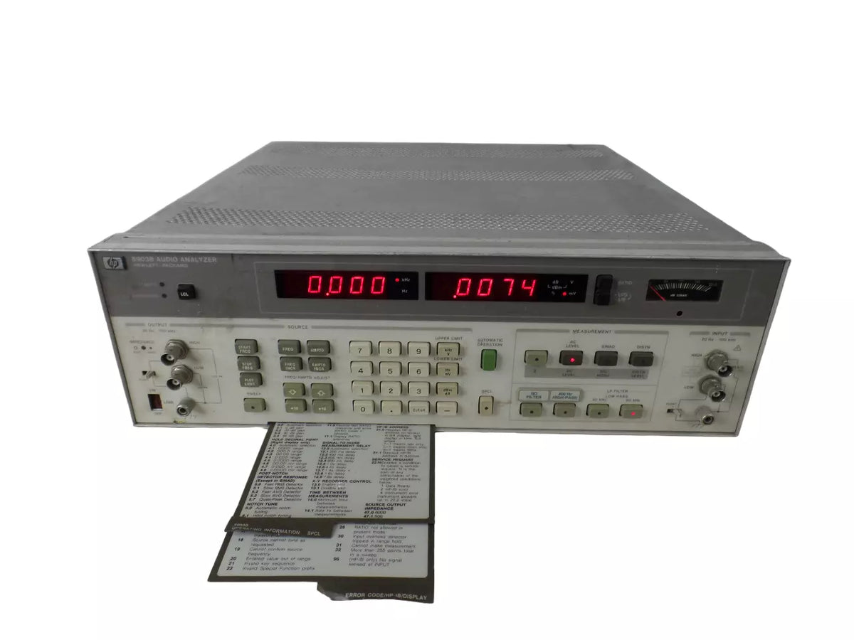 HP 8903B Audio Analyzer - High-Performance Testing Equipment