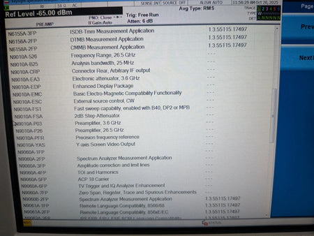 🔥Agilent Keysight N9010a (N9020a) 26.5Ghz EXA Signal Spectrum Analyzer ~ Cald!
