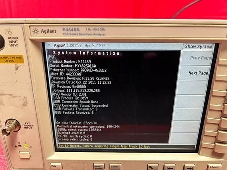 Agilent/Keysight E4448A PSA Spectrum Analyzer 3Hz-50GHz Opt. 111/115/266/219/226