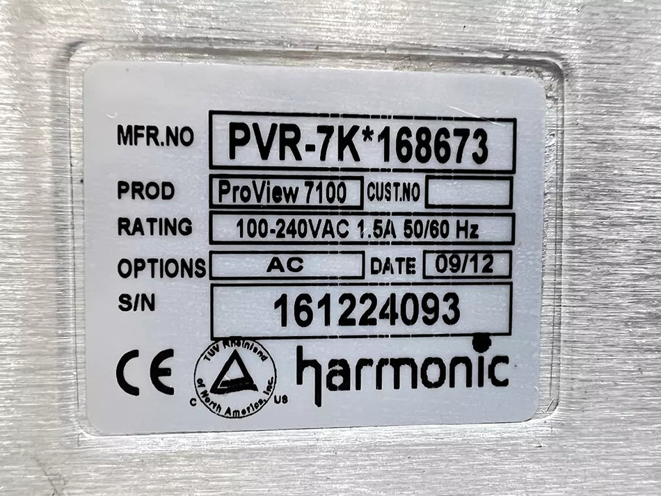 HARMONIC Proview 7100 RF 1 Input HD Multifunctional Integrated Receiver Decoder