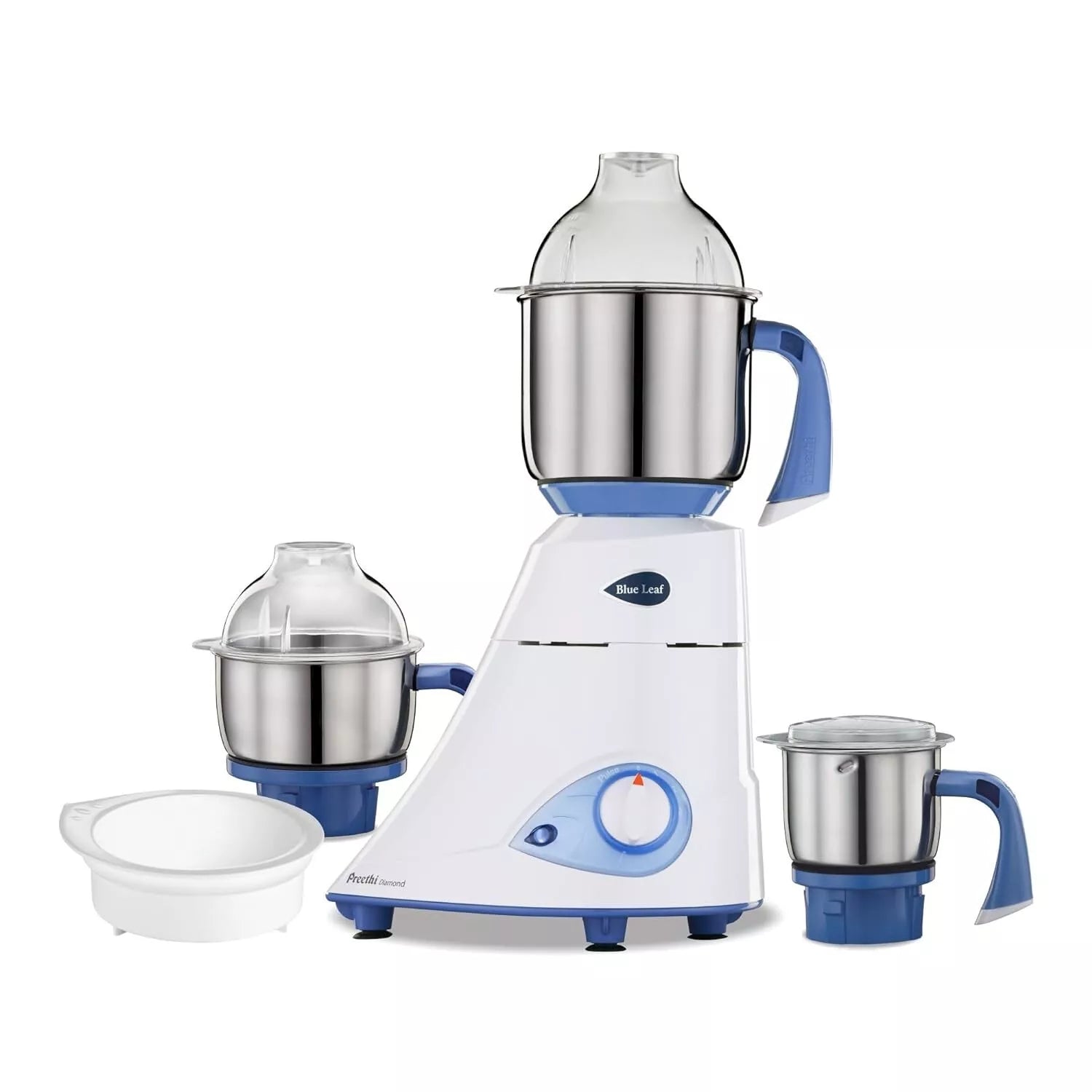 Preethi Blue Leaf Diamond MG-214 Mixer Grinder with 3 Stainless Steel Jars 750W