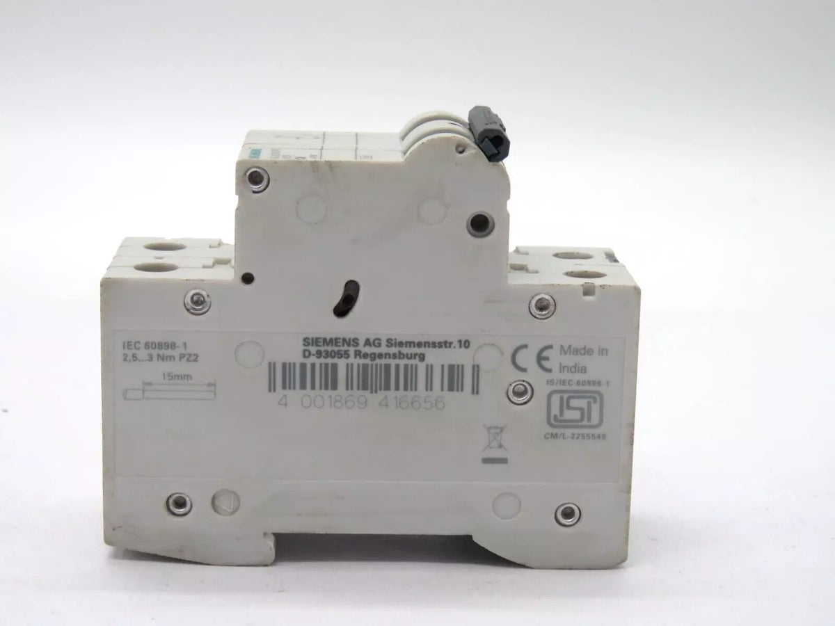 Siemens 5SL62067RC Circuit Breaker C Curve 2 Pole 400V