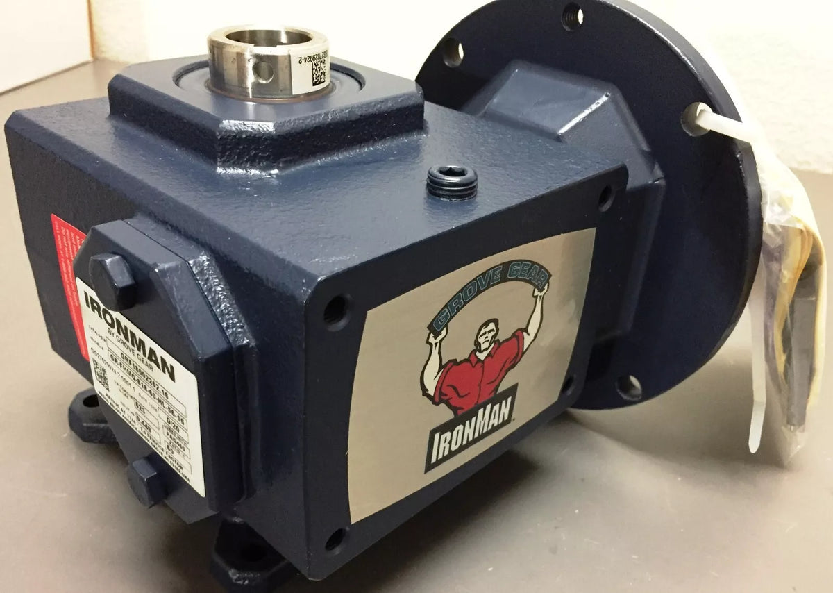 Grove Gear Ironman GR-FHMQ-818-60-HL-56-16 FTG Right Angle Reducer Ratio 60:1