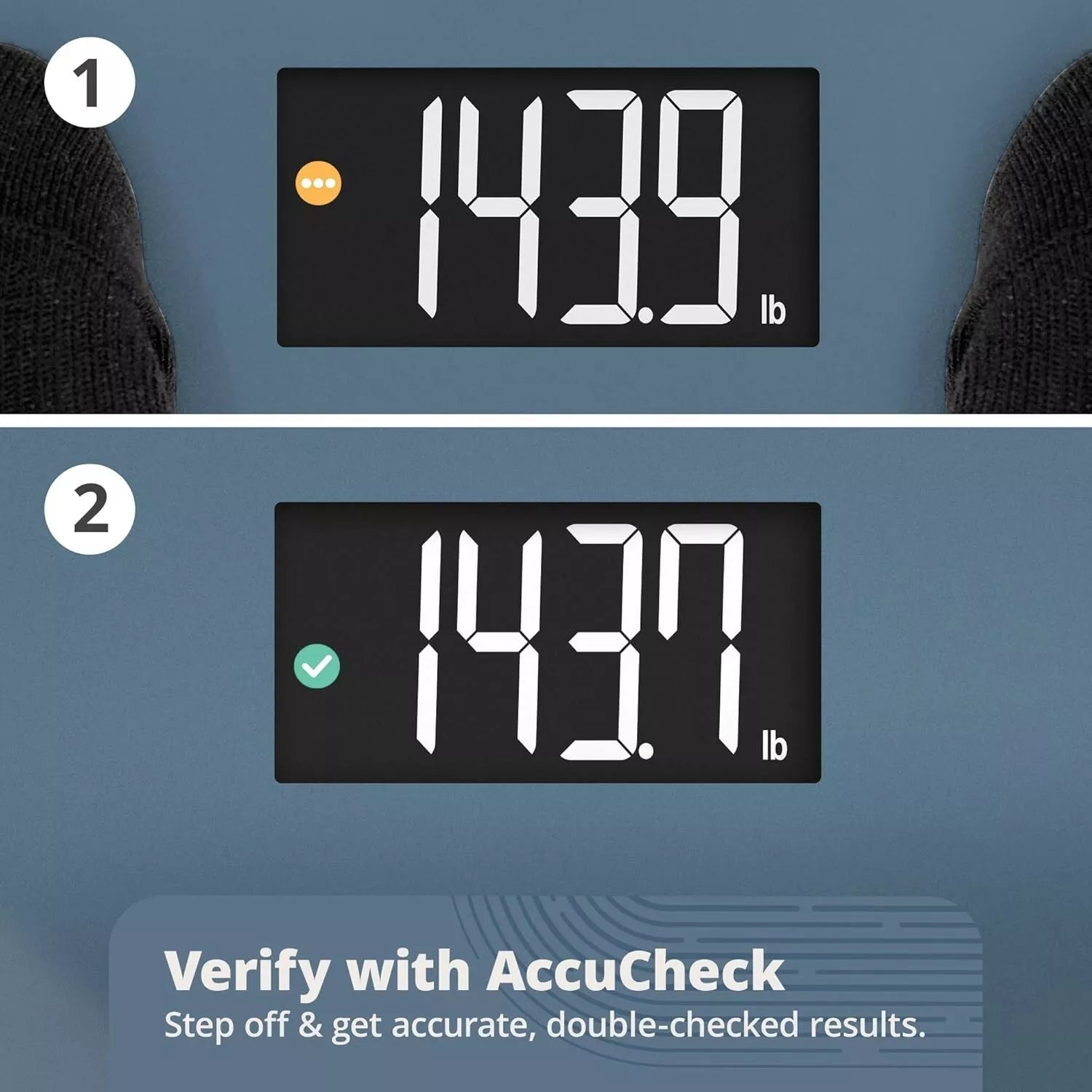 Digital AccuCheck Bathroom Scale 400lbs Capacity with Batteries