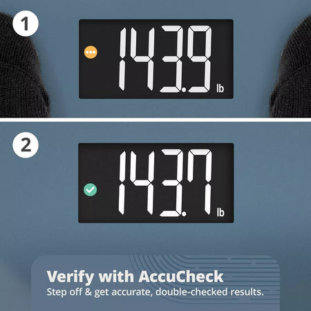 Digital AccuCheck Bathroom Scale 400lbs Capacity with Batteries
