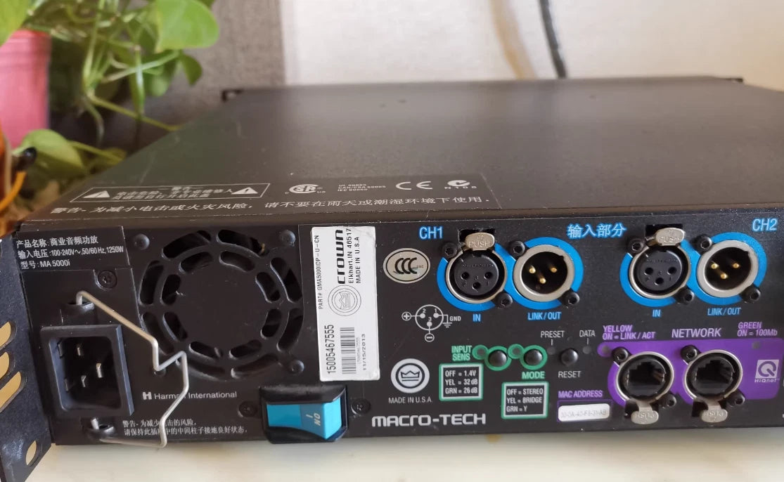 1pcs Crown MacroTech 5000i 2Ch Power Amplifier
