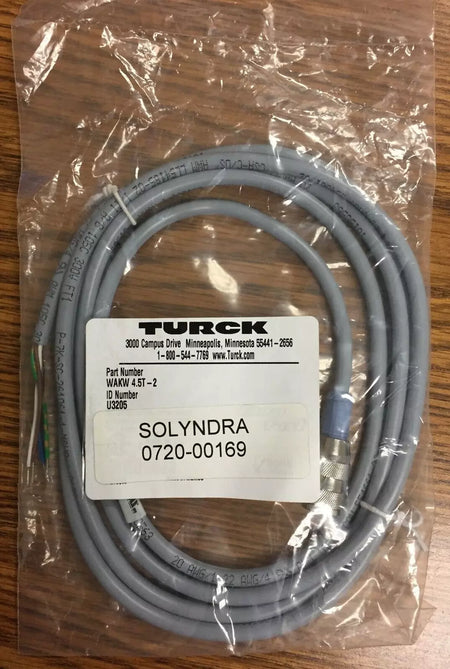 Turck WAKW 4.5T-2, U3205 Cordset M12 Female Straight 5-Wire 2M PVC Grey