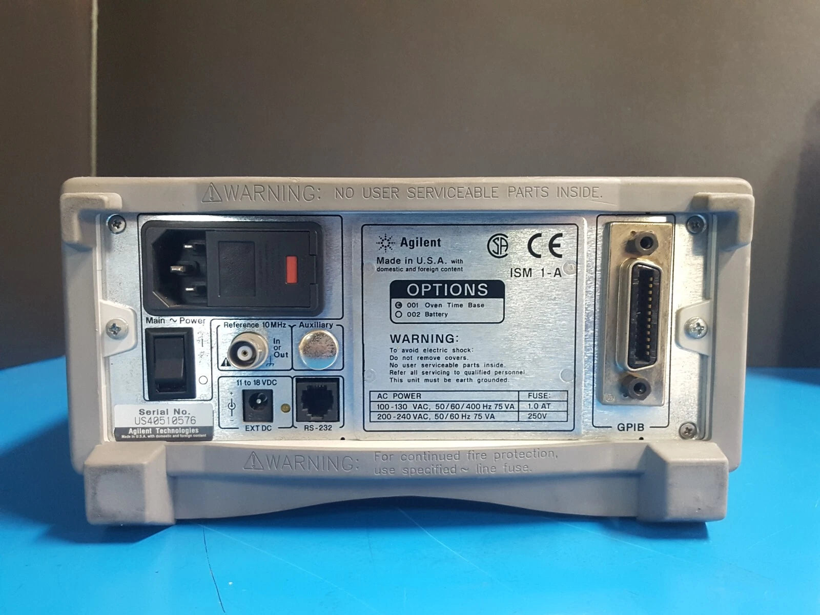 Agilent 53151A CW Microwave Frequency Counter 26.5 GHz (0576)