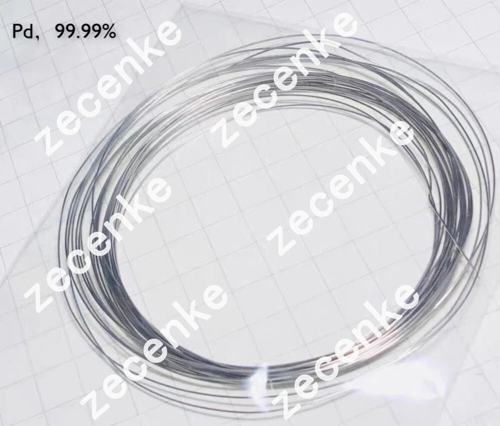 99.95% Purity Palladium Pd Wire Sample 1mm Diameter 10mm Length