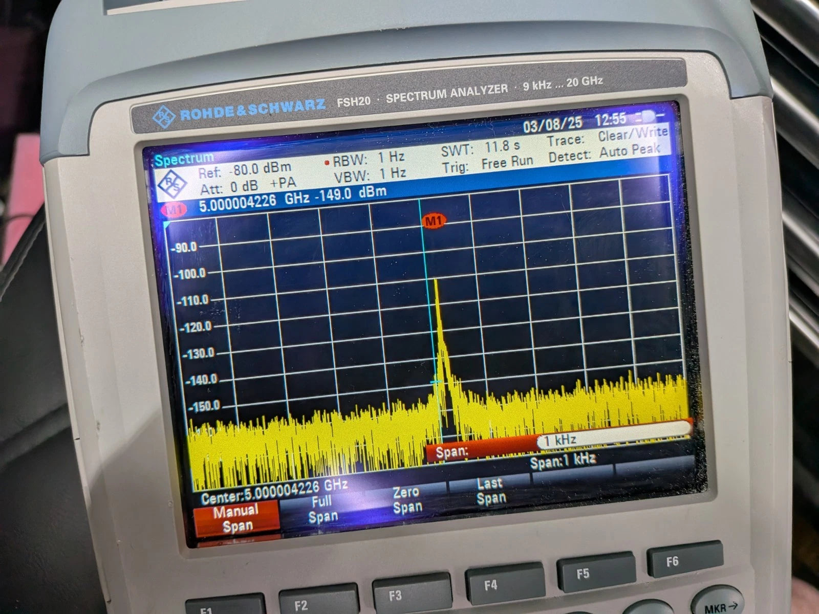 🔥Rohde & Schwarz R S Fsh20 K17 Handheld Spectrum Analyzer /Meter+Sensor !Cal'd!