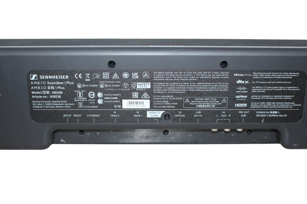 Sennheiser AMBEO SB02M Soundbar Plus 7.1.4 Channel Soundbar- Free Shipping.