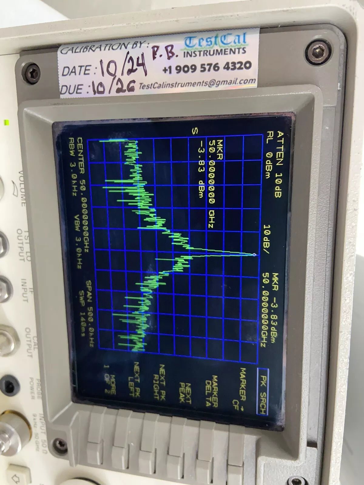 83650A OPT 8 1 Hz Res, Calibrated! 10MHz-50GHz Internal Pulse/Ext AM/FM
