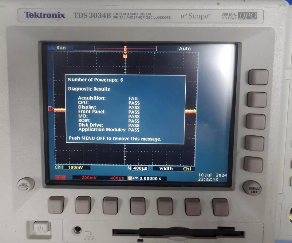 TEKTRONIX TDS 3034B Four Channel Color E Scope 300MHz 2GS/s