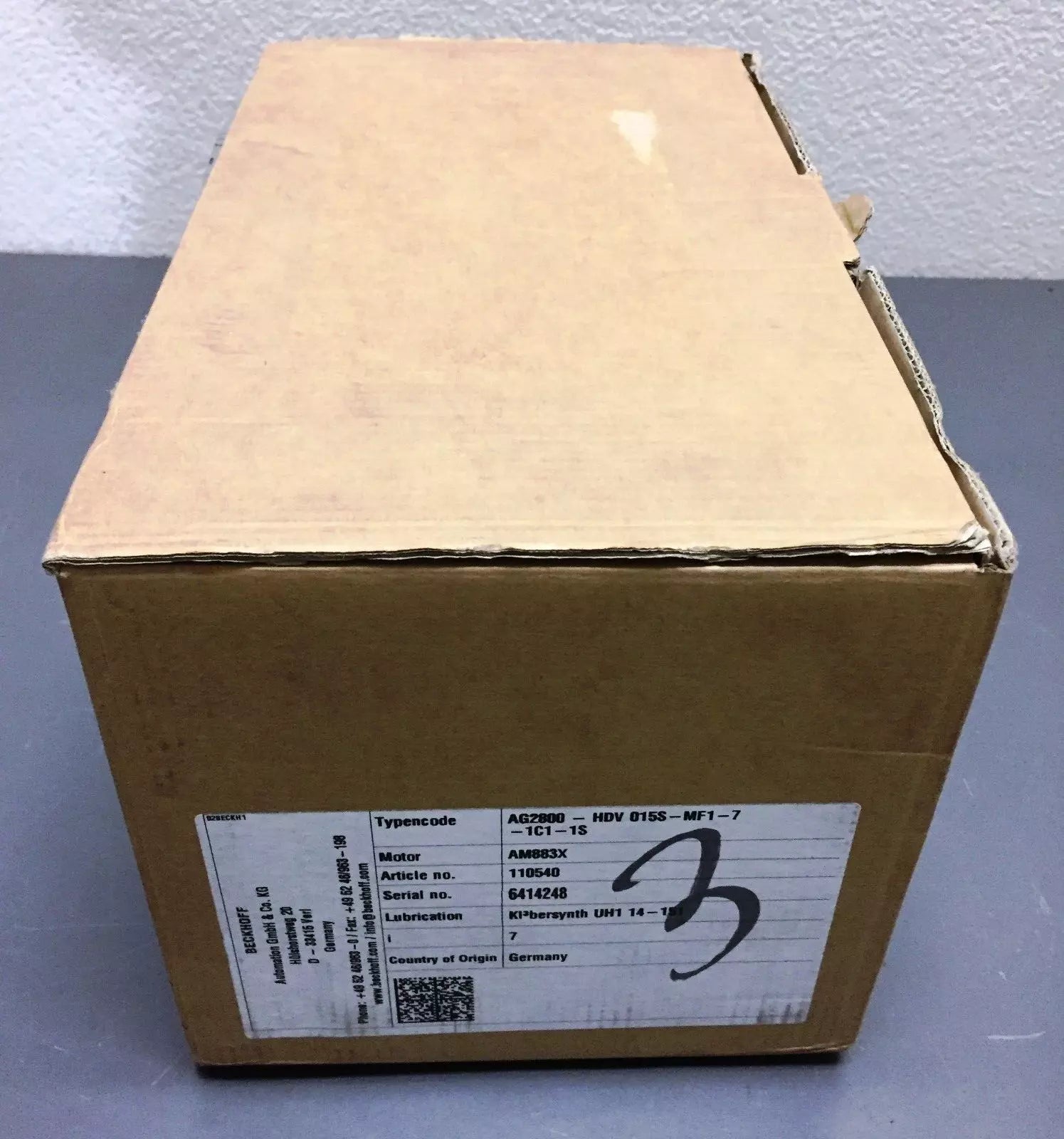 Beckhoff AG2800-HDV015S-MF1-7-1C1-1S SS Planetary Gearbox for AM883X Motors