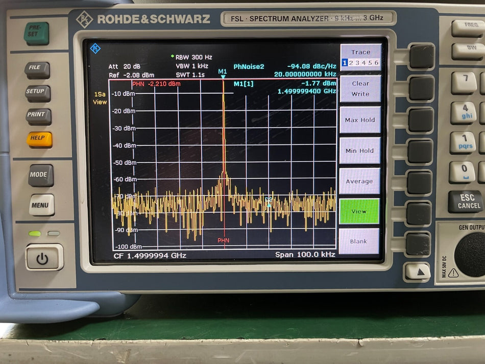 Rohde & Schwarz FSL3 Spectrum Analyzer 9 kHz - 3 GHz _ 0771 - XG eqpt