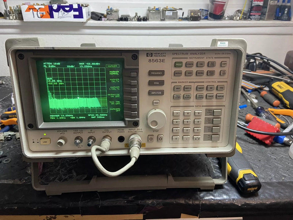 HP Agilent 8563E Spectrum Analyzer 20 Hz-26.9/50 GHz +! Opts 6,7 Mixers Avail.