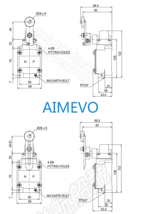 Heavy Duty Marine Waterproof Limit Switch SW2MS-AL