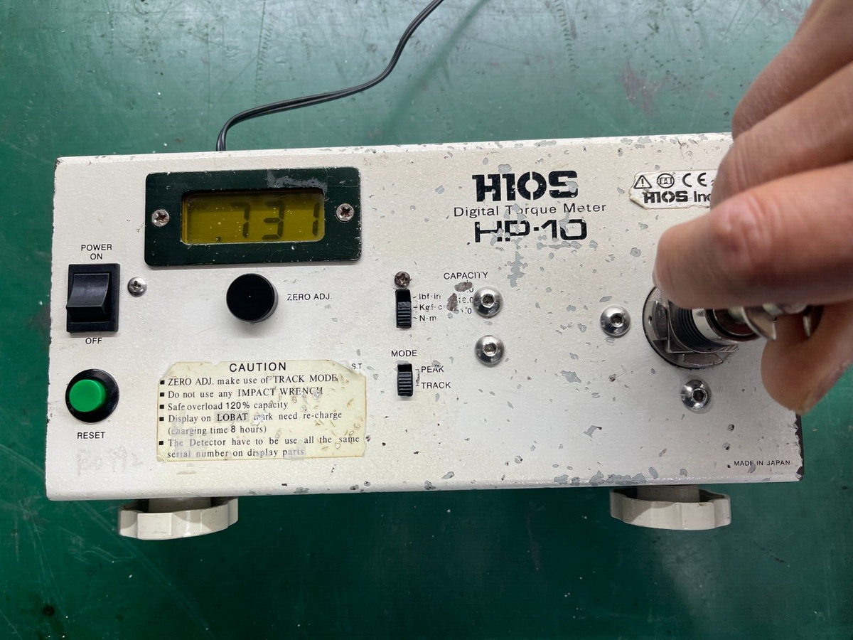 HIOS HP-10 HP10 Digital Torque Meter w/ Battery &amp; power adpater 240VAC