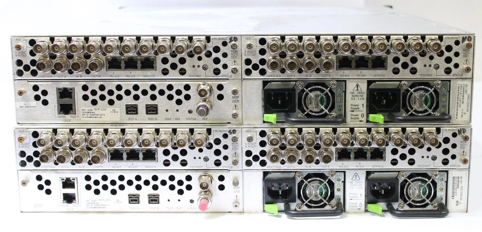 Pair of Omneon MediaDeck HD/SD Video Playout Servers