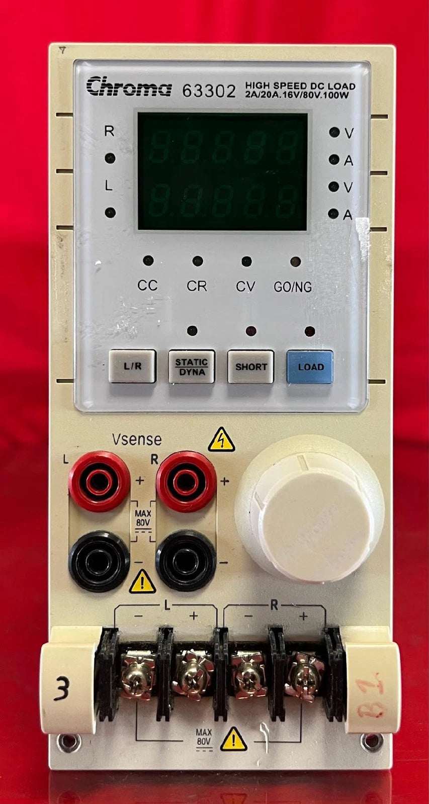 Chroma 63302 Load Module 20A, 80V, 100Wx2 Channels