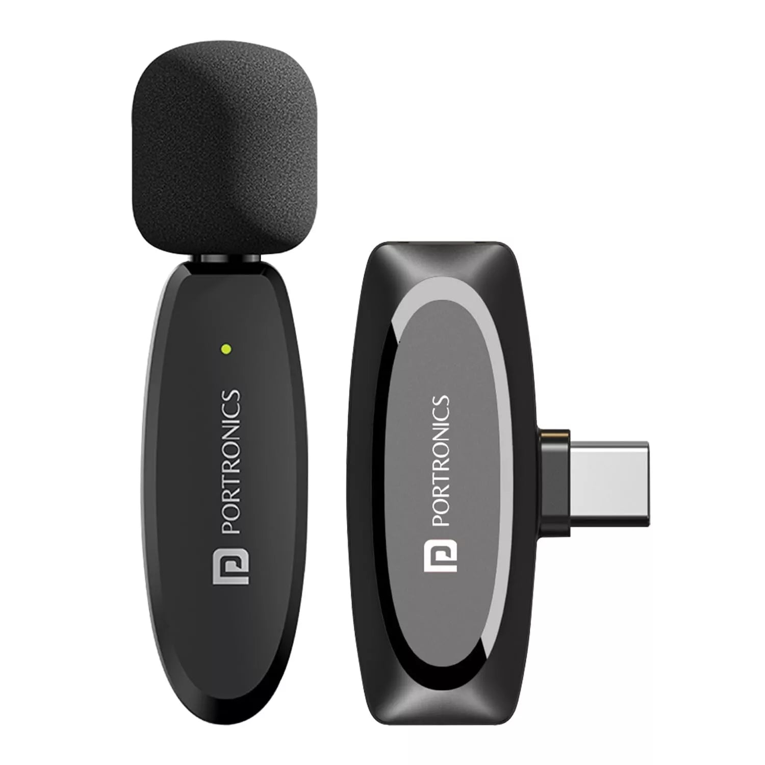 Portronics Dash 7 Type-C Wireless Microphone Noise Cancelling Lapel Mic