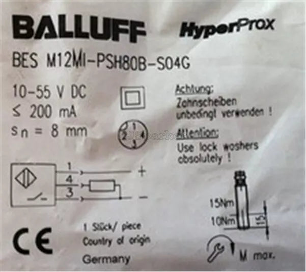 BALLUFF BES M12MI-PSH80B-S04G Proximity Switch Sensor