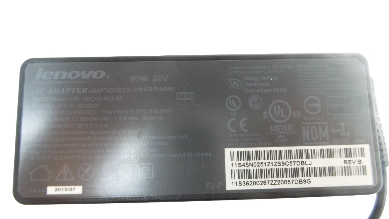 Lot of 5 Lenovo 20 V /4.5A / 90W AC Charger Adapter - Free Shipping.